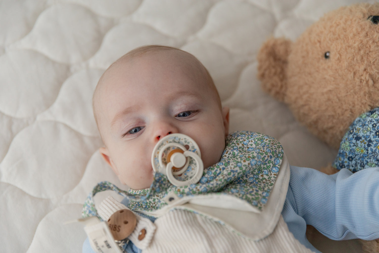 BIBS knupīša komplekts 1. izmērs (0 - 6 mēneši) Liberty Eloise Sage Mix 