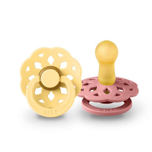 BIBS knupīša komplekts 1. izmērs (0 - 6 mēneši) Boheme Pale Butter/Dusty Pink 