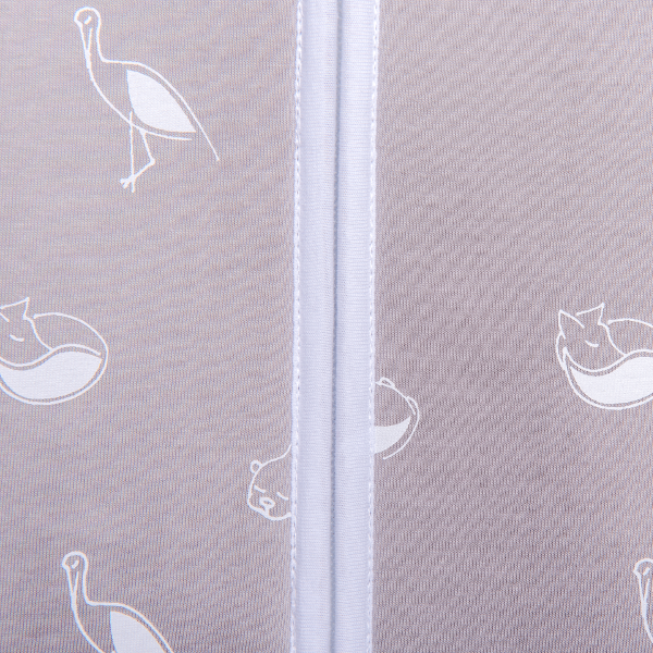 Natulino SuperLite viensluoksnis kūdikio miegmaišis (animals grey / white spalva) (1858879815753)