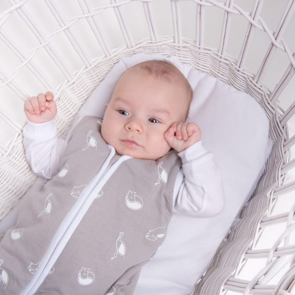 Natulino BabyComfort dvisluoksnis kūdikių miegmaišis (animals grey / white spalva) (1859375530057)