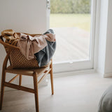 Mushie Knitted Plaid Pointelle - vaigu sārtums 