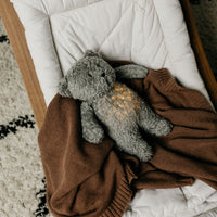 Moonie Organic Sleepy Grey Teddy Bear (minerālpelēks) 