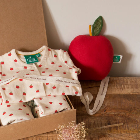 Mazo zaļo radikāļu "Ābols manā acī" organiskās kokvilnas T-krekls