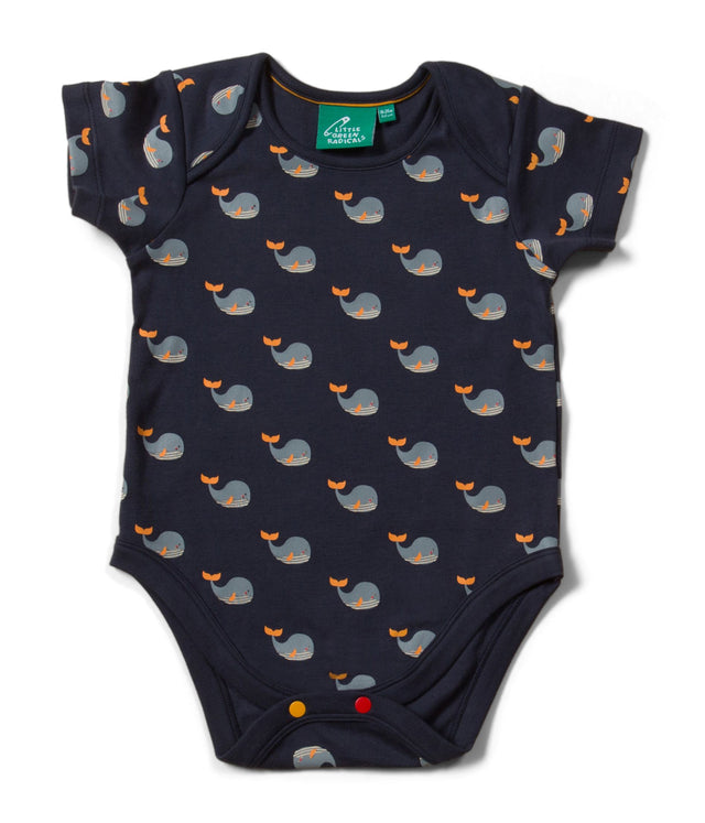 Little Green Radicals Whale Song organiskā kokvilna 2 gab. smilšu maisi (3-6 mēneši) 