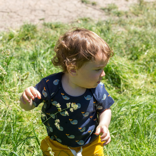 Little Green Radicals Whale Song organiskā kokvilna 2 gab. smilšu maisi (3-6 mēneši) 