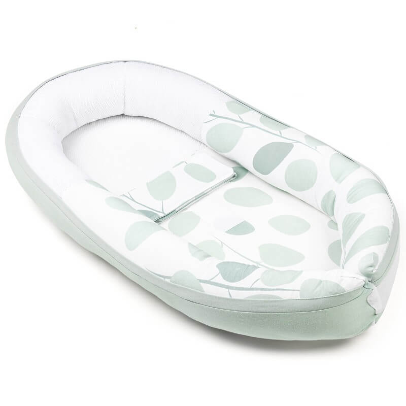 Doomoo mazuļu ligzda "Cocoon Leaves Aqua Green" 