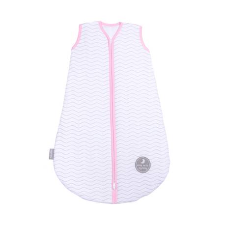 Natulino CosyNites trisluoksnis kūdikių miegmaišis (natural white grey waves / pink spalva) (4164579819593)