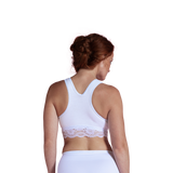 Carriwell nėriniais puošta liemenėlė maitinančioms (balta) / Organic Crossover Nursing Bra (2060591104073)