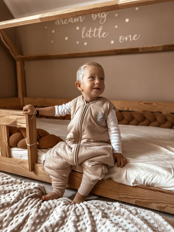 Natulino NATURALS LITTLE WALKERS™ trīsslāņu bērnu guļammaiss bēšā krāsā