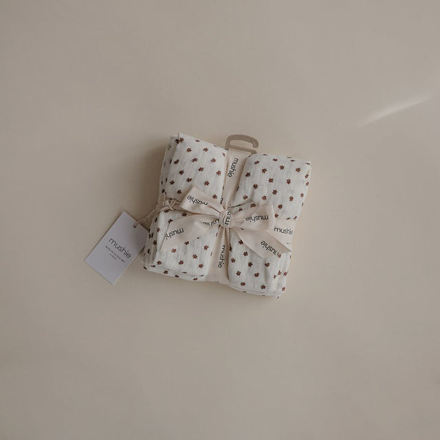 Mushie organiskās kokvilnas muslīna autiņbiksīšu zieds (3 iepakojumi) 